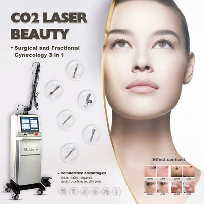 10.6μM Lcd Co2 Mesin Laser Fractional 0.1mm Spot Persetujuan FDA